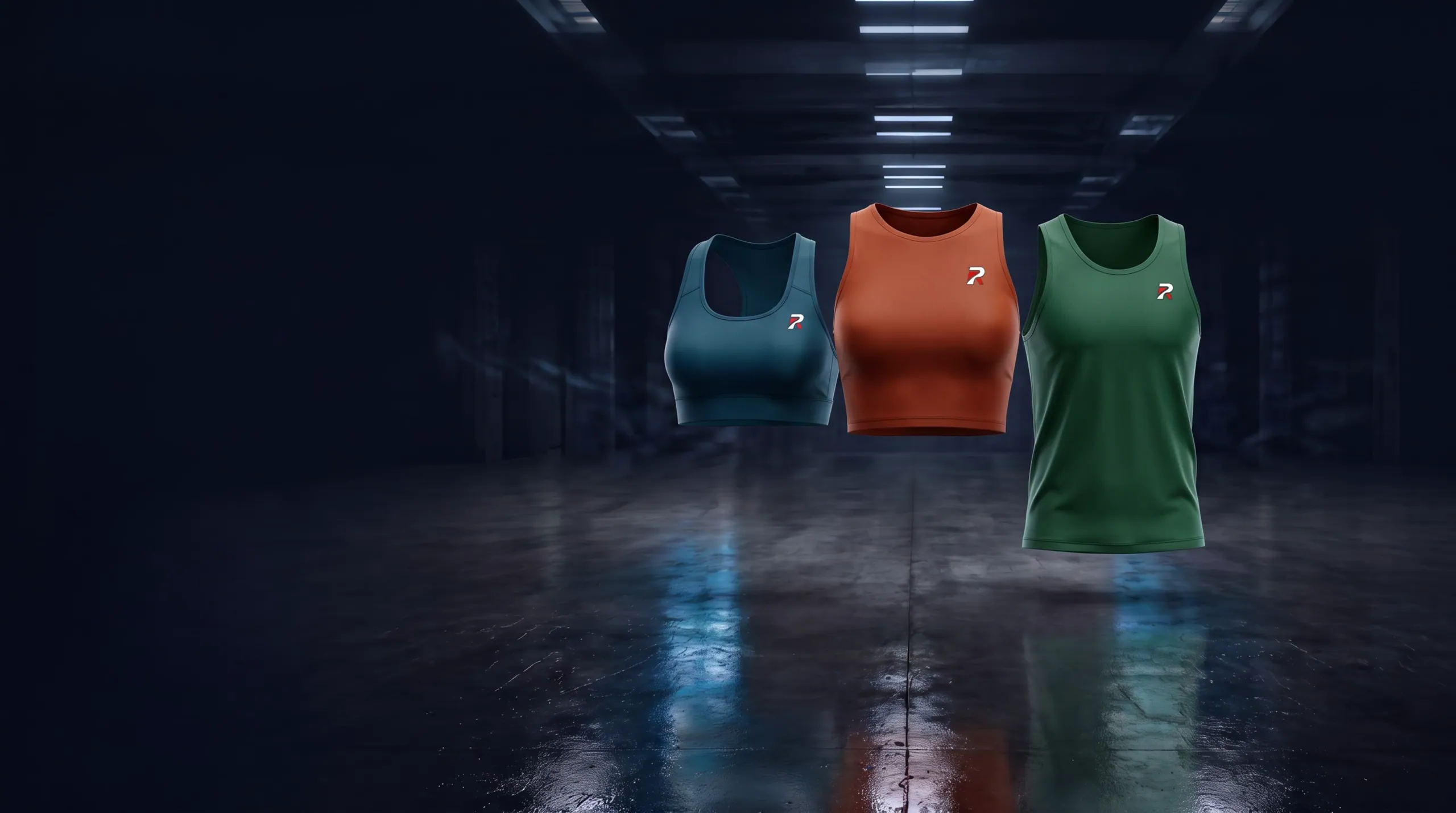 Fitness Wear garments in a players' tunnel