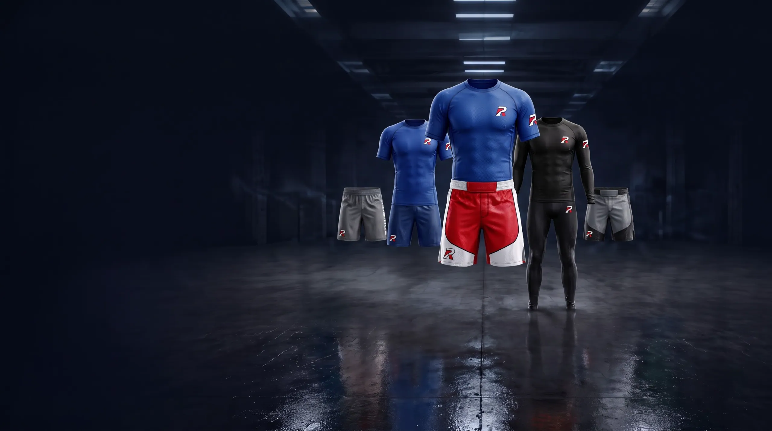 MMA garments in a players' tunnel
