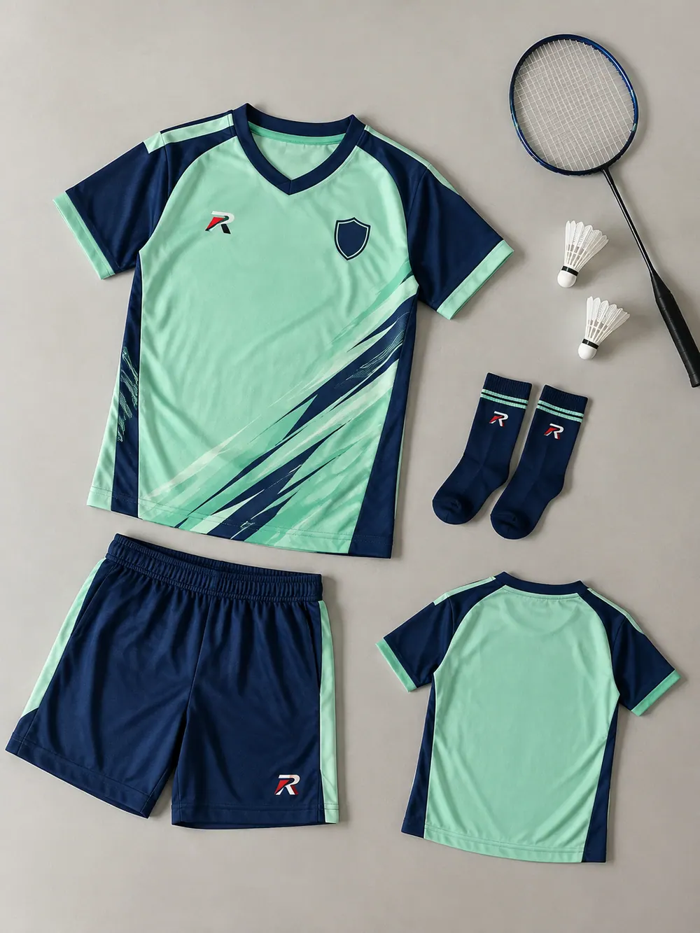 Junior kit, flat lay