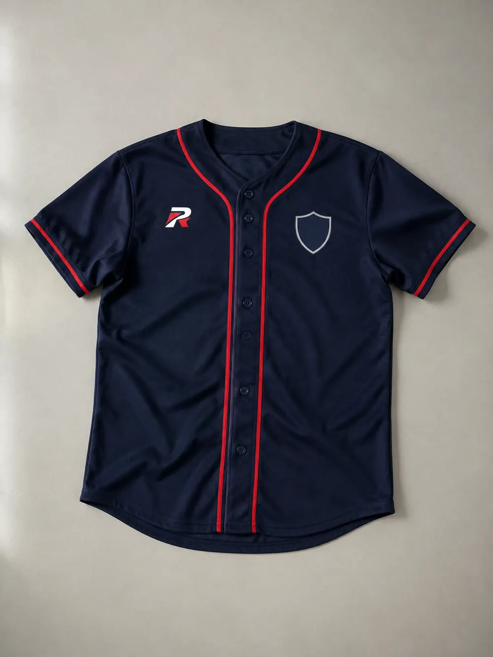 Navy alternate jersey with red piping