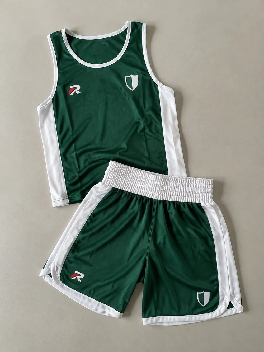 Tank and shorts set, flat lay