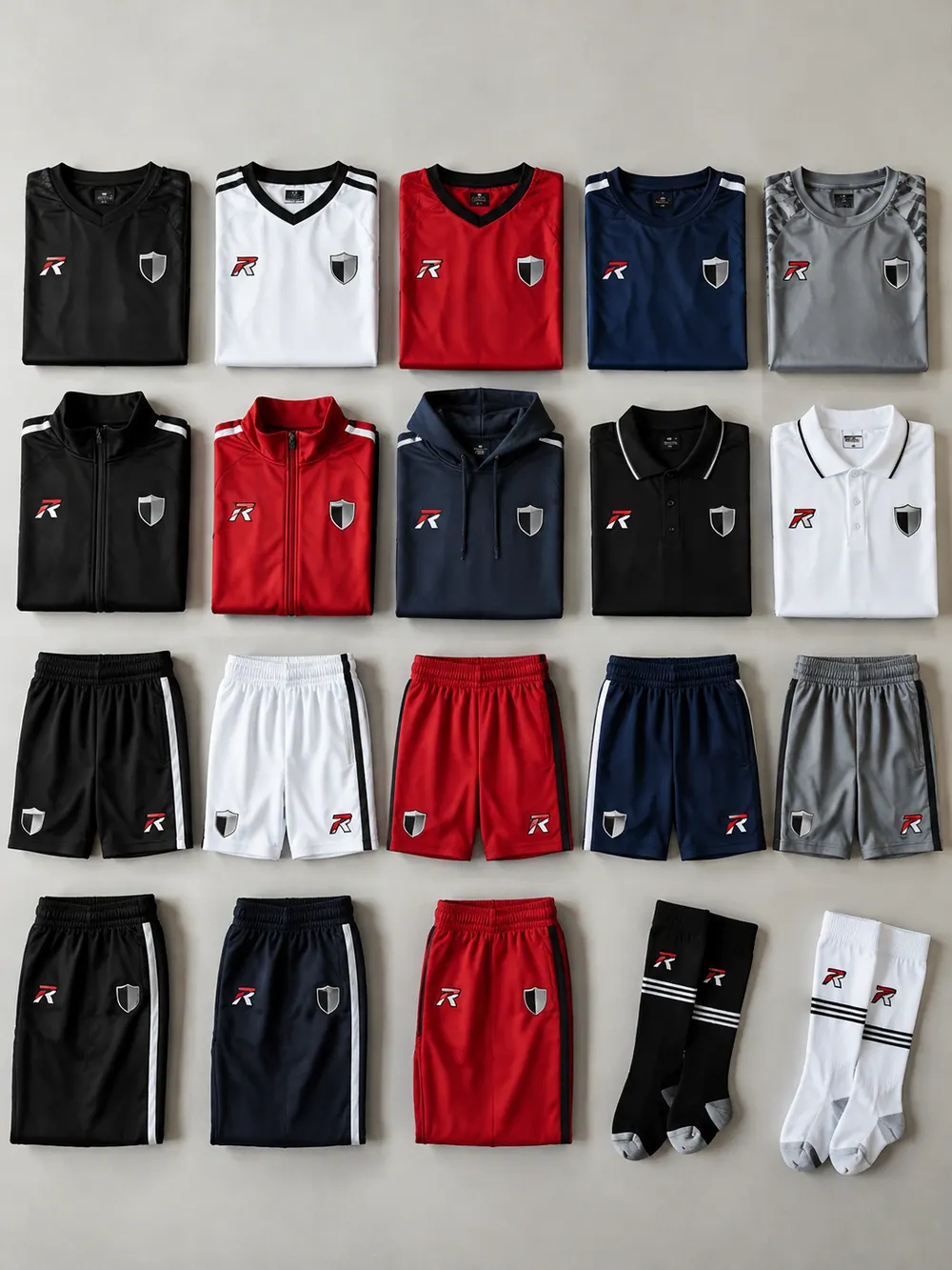 Numbered kit set 1–20, flat lay
