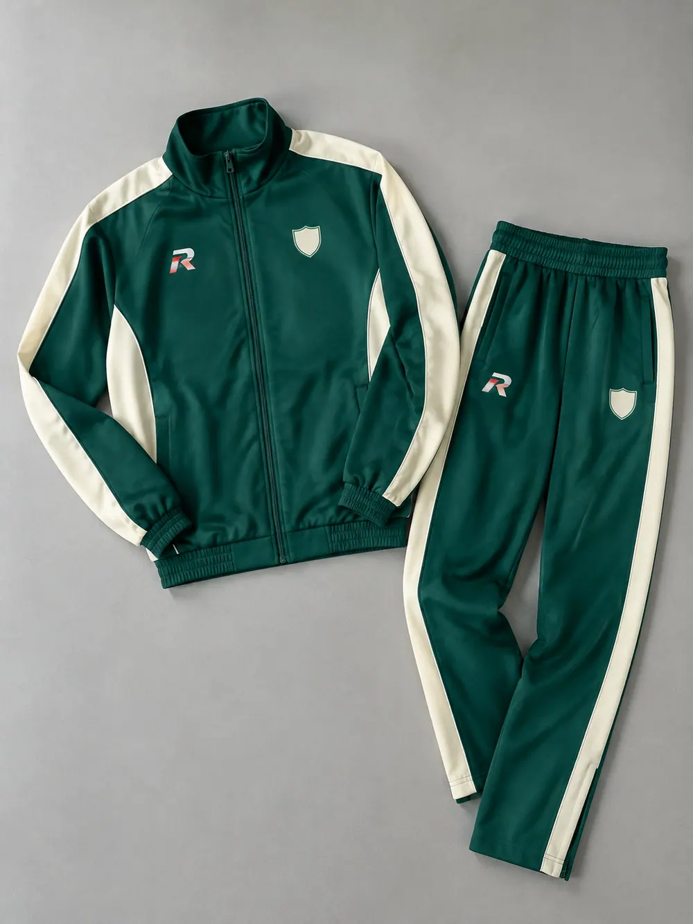 Travel tracksuit, flat lay