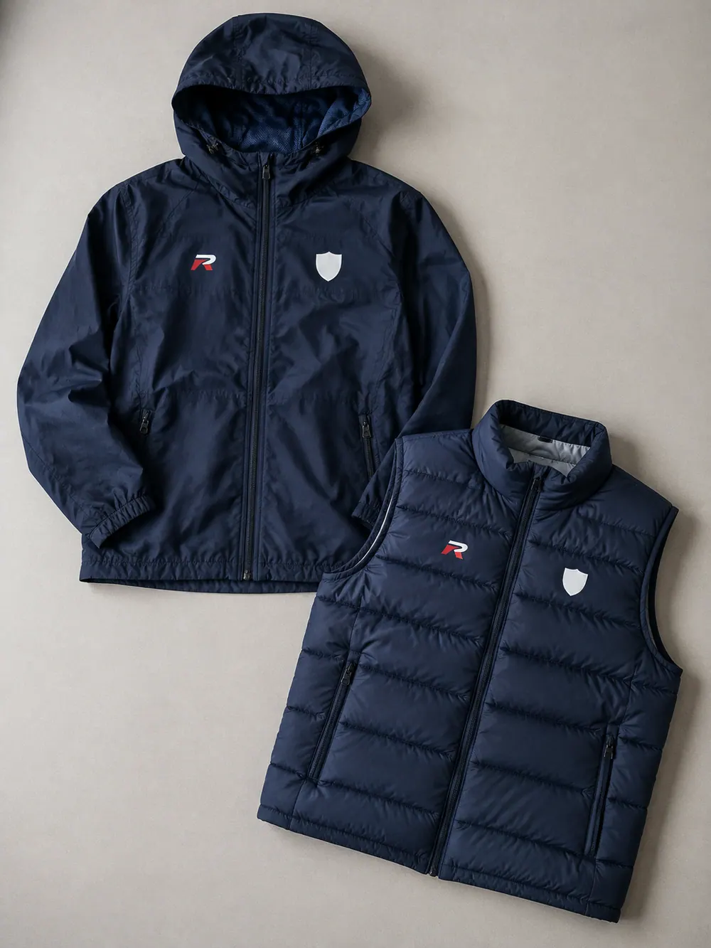 Hood detail, flat lay