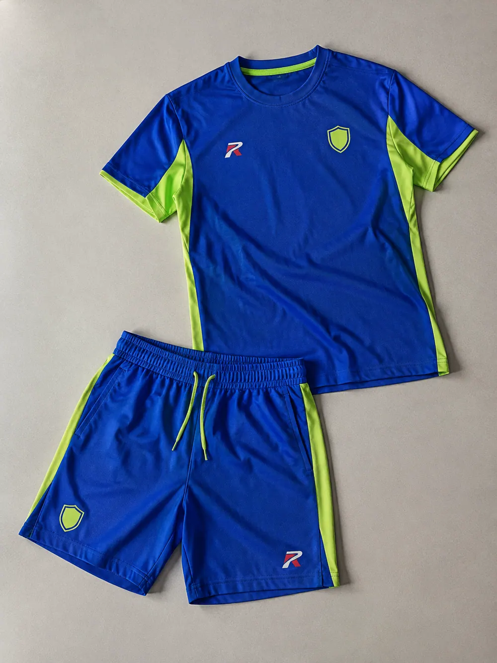 Shorts and tee, flat lay