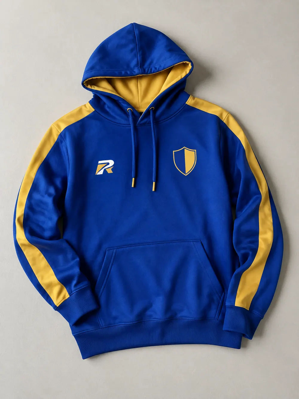 Sublimation on a hoodie, flat lay