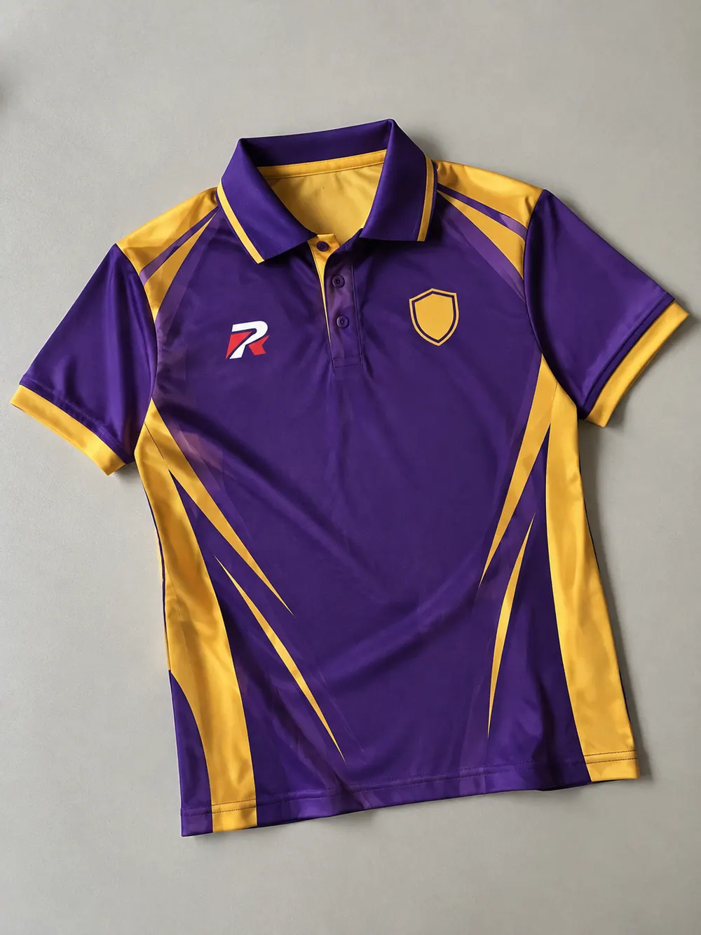 Sublimation on a polo, flat lay