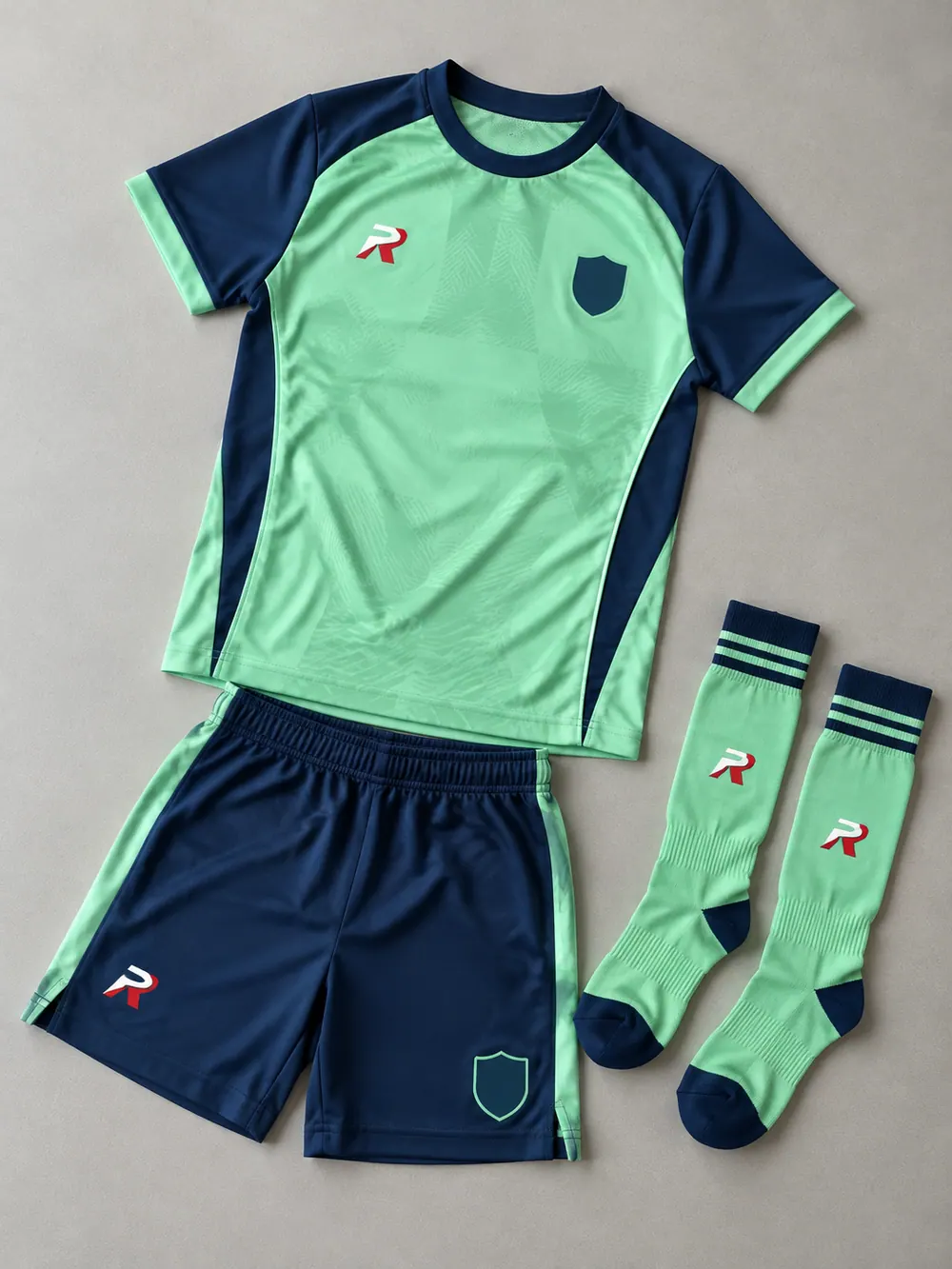 Sublimation on a youth kit, flat lay