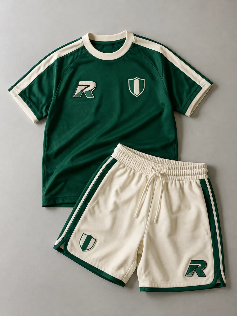 Tackle twill & chenille on shorts / waistband, flat lay
