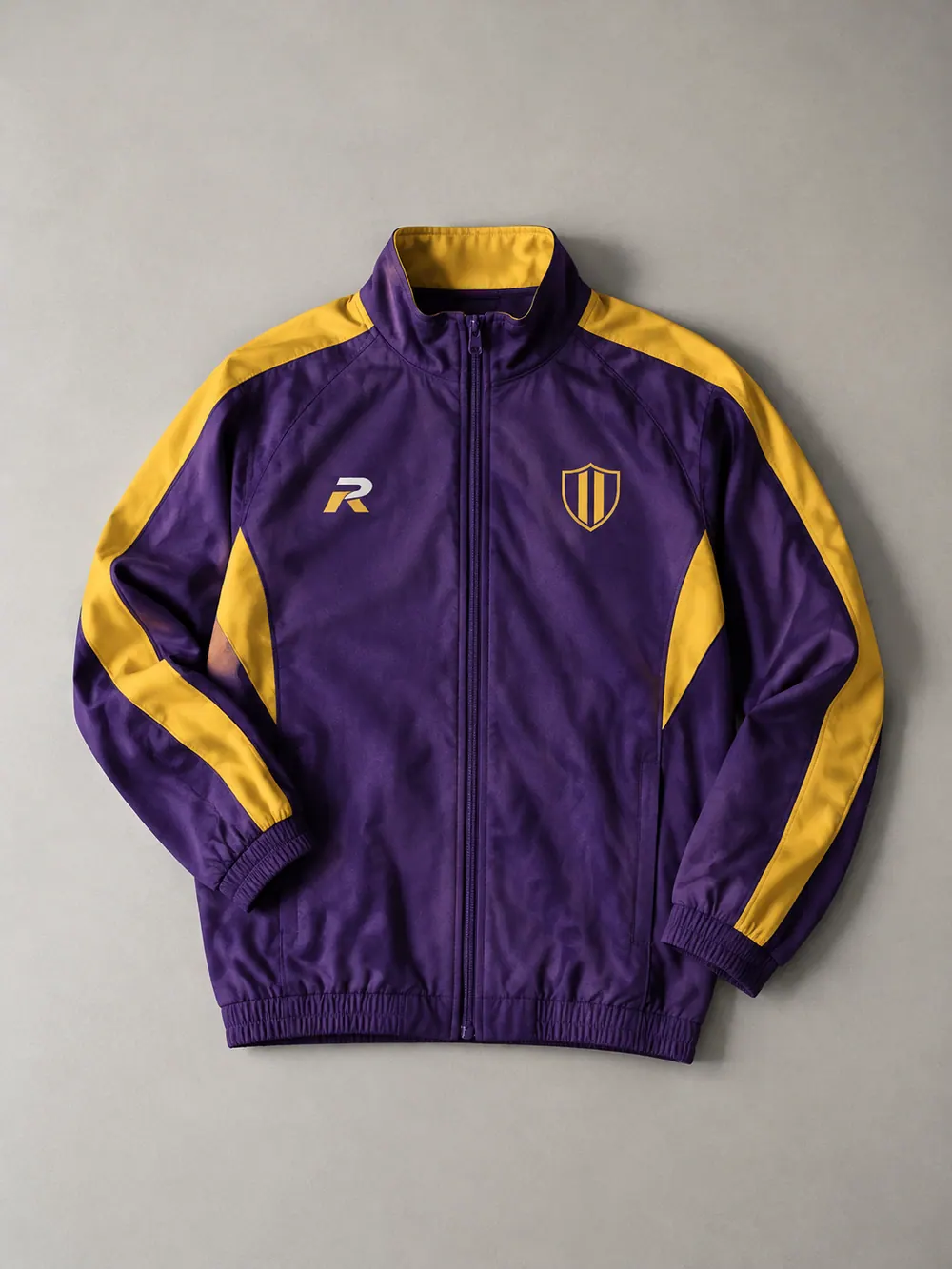 Club warm-up jacket, flat lay