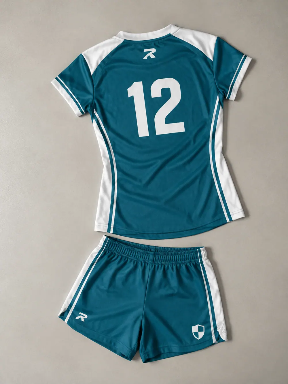 Laid flat, back with number, flat lay