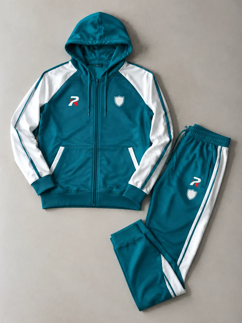 Warm-up hoodie, flat lay