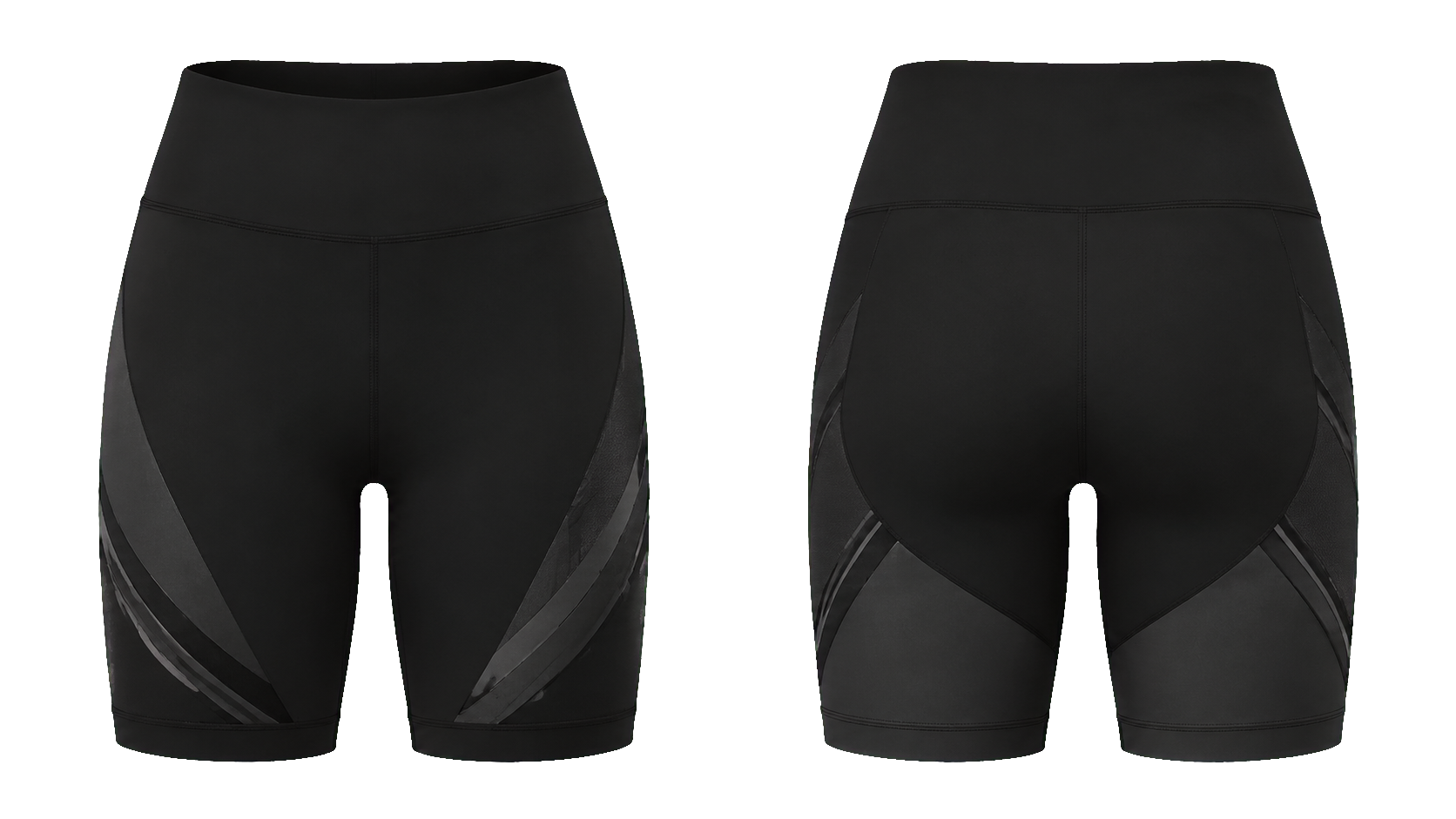 Core High-Rise 6 — Matte black rhinestone product front and back preview
